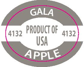 Gala Apple PLU 4132 labels - PLU label maker